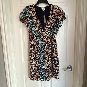 Multicolor wrap dress